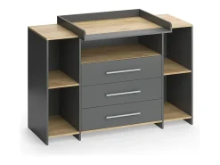 Wickelkommode carvalho antracite/goldkraft 143.2x53.1x93 oskar