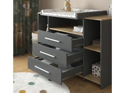 Wickelkommode carvalho antracite/goldkraft 143.2x53.1x93 oskar