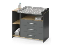 Wickelkommode carvalho antracite/goldkraft 113x53.1x93 oskar