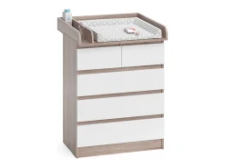 Wickelkommode sonoma/branco 80x76x110.2 emma