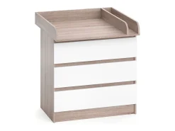 Wickelkommode sonoma/branco 80x76x87 emma