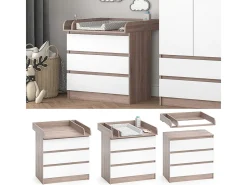 Wickelkommode sonoma/branco 80x76x87 emma