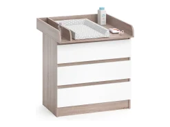 Wickelkommode sonoma/branco 80x76x87 emma