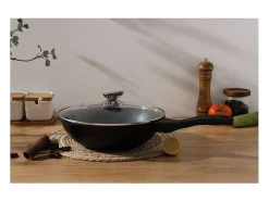 Wok de Mármore Antiaderente 28cm Indução - Royalty Line RL-BW28M