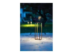 Zafferano - Lanterna Solar de 2 LEDs, 37,3 cm - Luminária de parede e mesa de 2 W com sensor crepuscular - Verde-sálvia