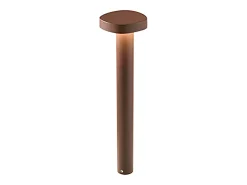 Zafferano Ciottolo - Balizador LED para exterior IP54 7W 3000K design moderno em alumínio para jardins e caminhos - 50 cm Corten
