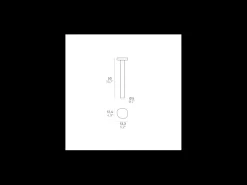Zafferano Ciottolo - Balizador LED para exterior IP54 7W 3000K design moderno em alumínio para jardins e caminhos - 50 cm Corten