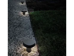 Zafferano Ciottolo - Balizador LED para exterior IP54 7W 3000K design moderno em alumínio para jardins e caminhos - 50 cm Cinza Escuro