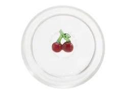 Zafferano Teca Frutta - Conjunto de 6 copos de vidro borossilicato com cerejas - Copo de 35 cl com fundo duplo, decorado à mão e fácil de lavar