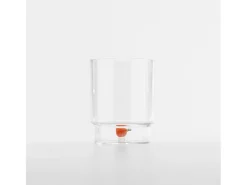 Zafferano Teca Frutta - Conjunto de 6 copos de vidro borossilicato com laranja - Copo de 35 cl com fundo duplo, decorado à mão e facilmente lavável