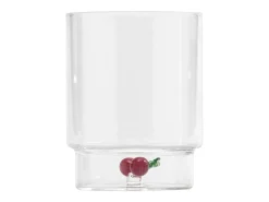 Zafferano Teca Frutta Mix - Conjunto de 6 copos de vidro borossilicato com frutas - Copo de 35 cl com fundo duplo, decorado à mão e fácil de lavar