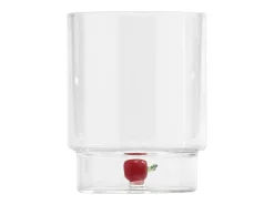 Zafferano Teca Frutta Mix - Conjunto de 6 copos de vidro borossilicato com frutas - Copo de 35 cl com fundo duplo, decorado à mão e fácil de lavar