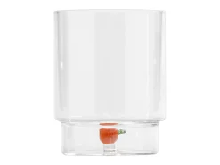 Zafferano Teca Frutta Mix - Conjunto de 6 copos de vidro borossilicato com frutas - Copo de 35 cl com fundo duplo, decorado à mão e fácil de lavar