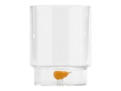 Zafferano Teca Frutta Mix - Conjunto de 6 copos de vidro borossilicato com frutas - Copo de 35 cl com fundo duplo, decorado à mão e fácil de lavar