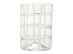 Zafferano Twiddle - Conjunto de 6 copos de vidro soprado colorido, 35 cl - Copos artesanais com decoração branca, laváveis ​​na máquina de lavar louça