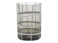 Zafferano Twiddle - Conjunto de 6 copos de vidro soprado colorido, 35 cl - Copos artesanais com decoração branca, laváveis ​​na máquina de lavar louça